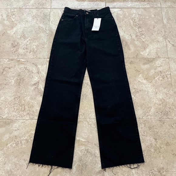 Zara Jeans Zara High Rise Wide Leg Full Length Jeans Poshmark
